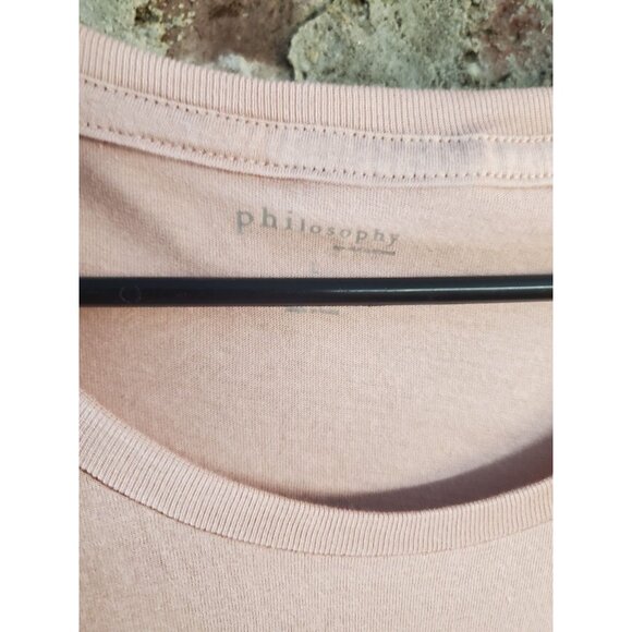 New Philosophy T Shirt Womens Sz L Pink Love - Picture 2 of 2